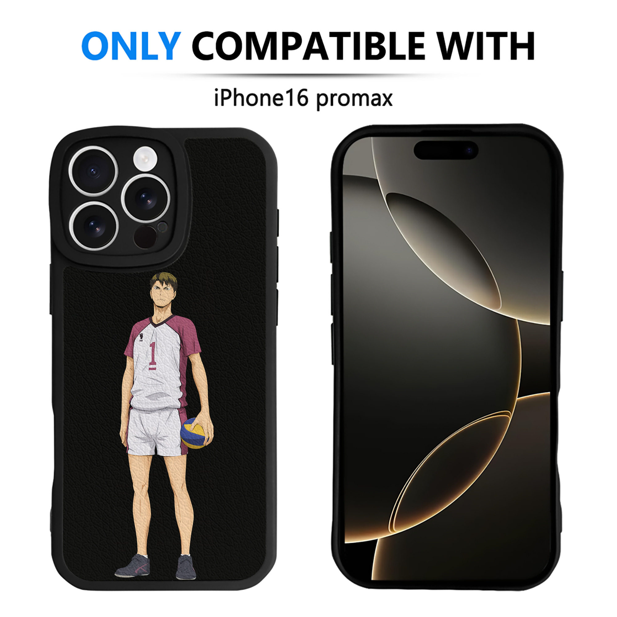 （画像用） ハイキュー!! Haikyu!! 【iPhone 16シリーズ対応】シリコンスマホケース（レザー調） 材質：シリコン